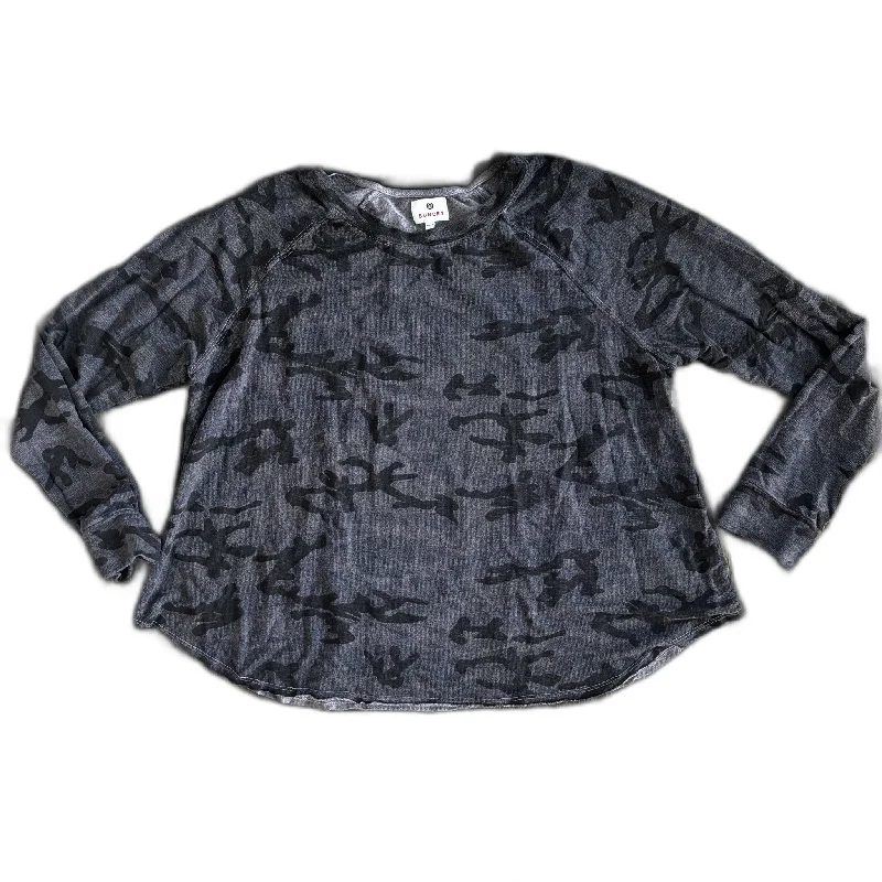 Top Long Sleeve By Sundry In Camouflage Print, Size: M