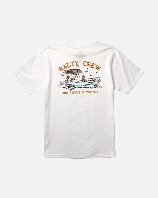 Fish On Boys Tee - White