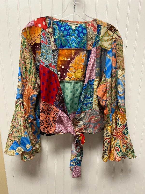 Top Long Sleeve By Earthbound In Multi-colored, Size: 1x