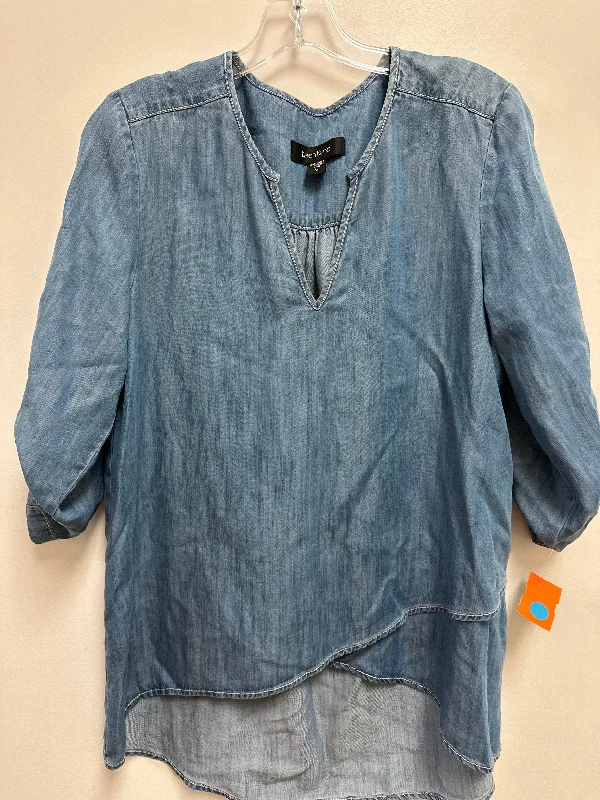 Top Long Sleeve By Karen Kane In Blue, Size: M