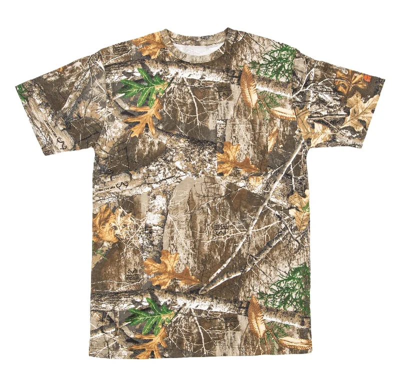 Berne Mens Realtree Edge Cotton Blend Lightweight Performance Tee S/S 6XL TALL