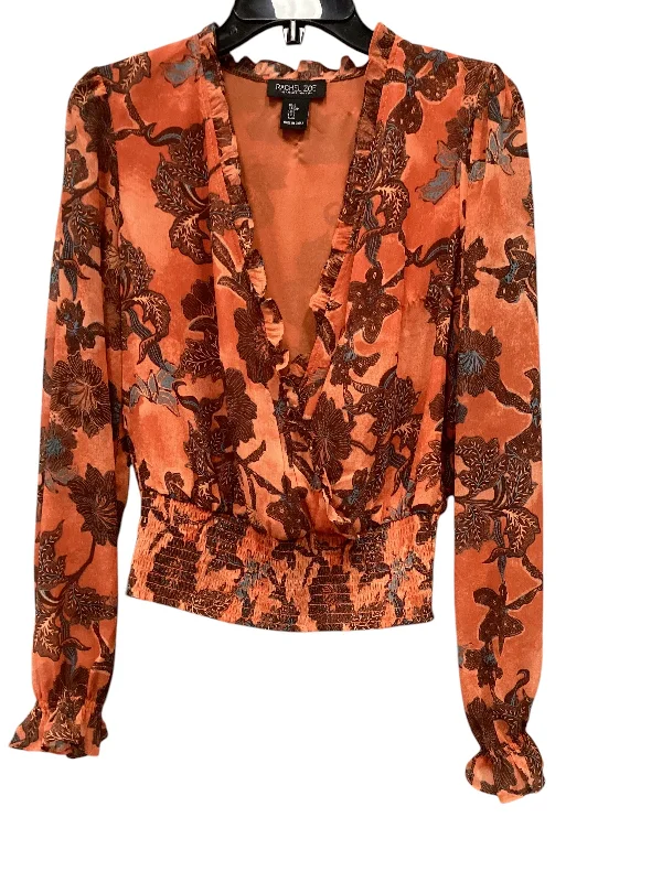 Top Long Sleeve By Rachel Zoe In Orange, Size: S