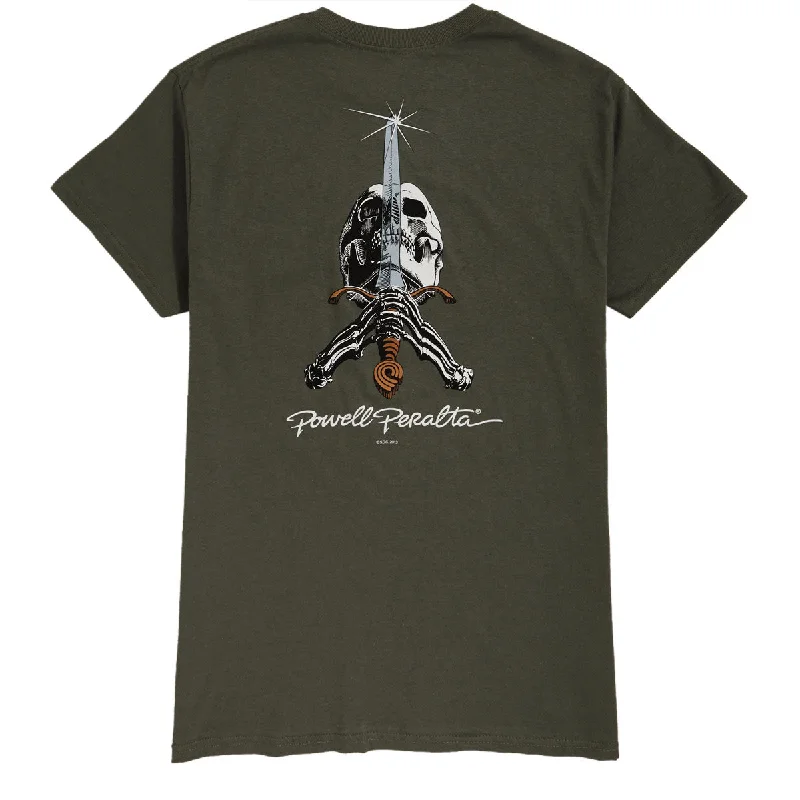 Powell-Peralta Skull & Sword II T-Shirt - Military Green