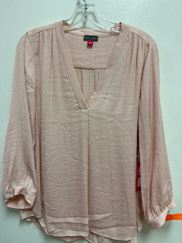 Top Long Sleeve By Vince Camuto In Pink, Size: L