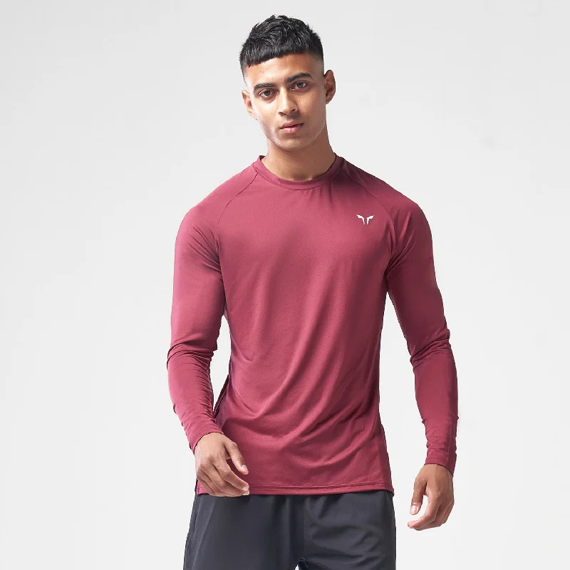 Essential Ultralight Full Sleeves Tee - Burgundy