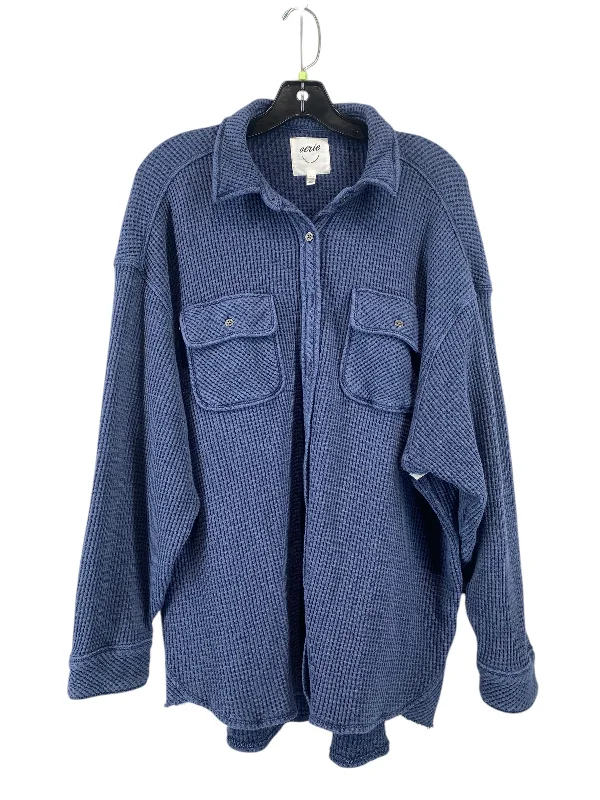 Top Long Sleeve By Aerie In Blue, Size: M