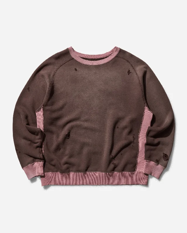 Men's 2-Tone Crewneck Sweatshirt Brown