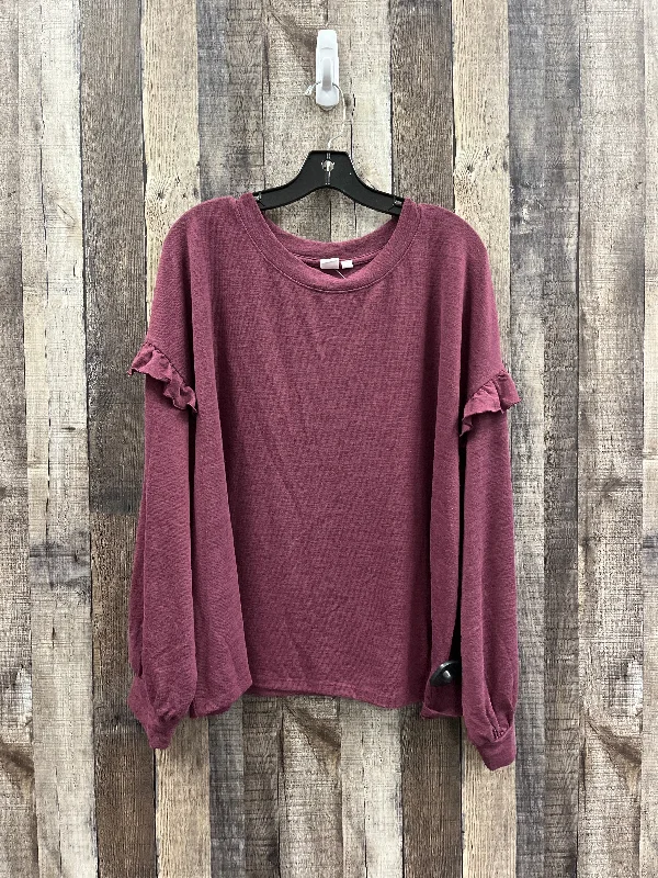 Top Long Sleeve By Gap In Red, Size: Xxl