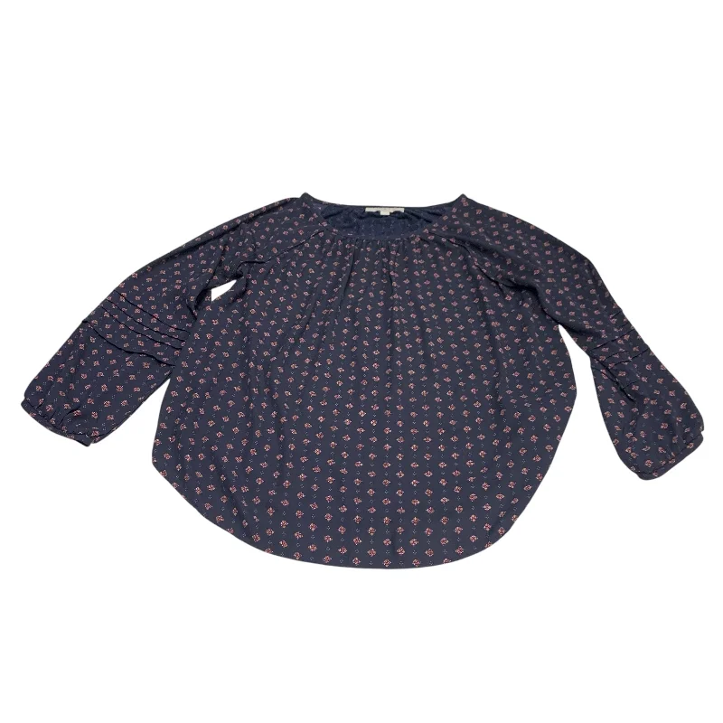 Top Long Sleeve By Loft In Navy, Size: S