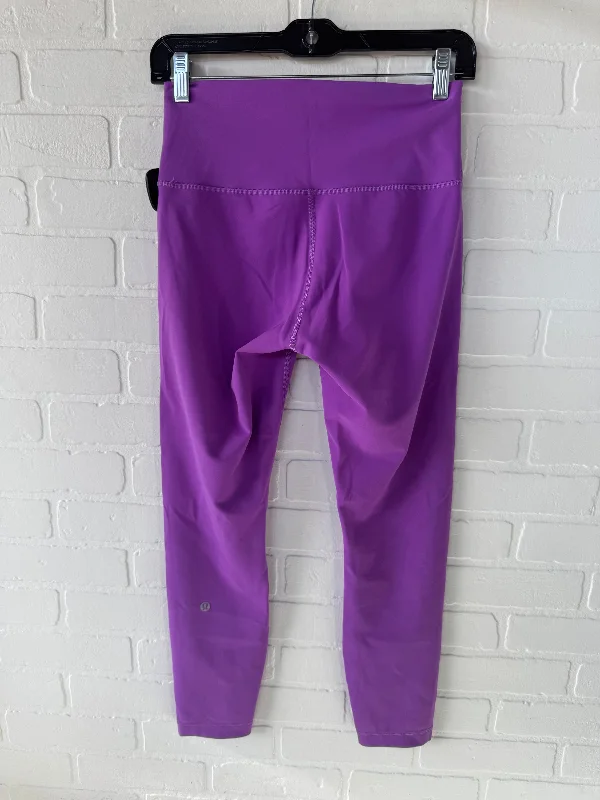 Athletic Leggings By Lululemon In Purple, Size: 8