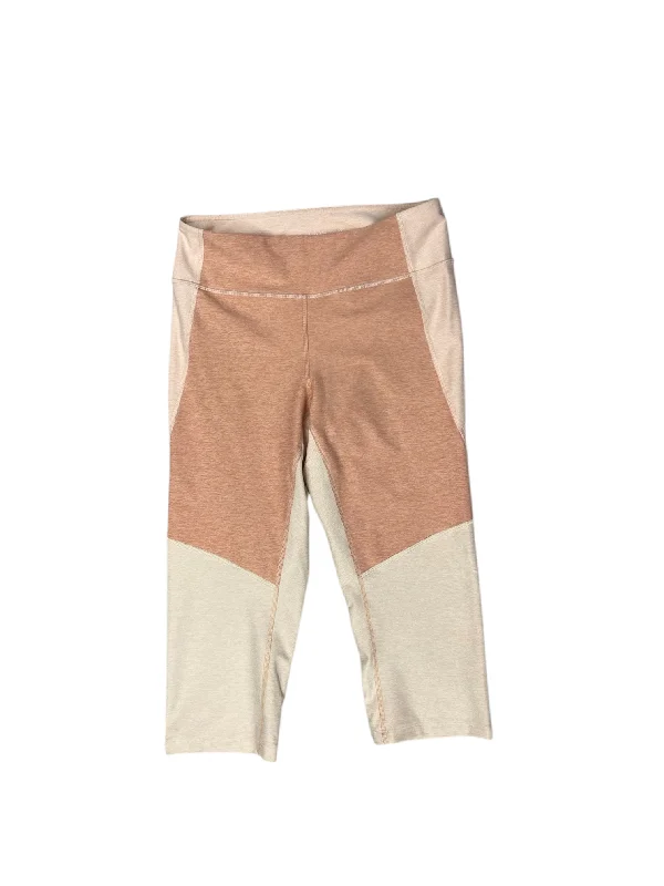 Athletic Leggings Capris By Outdoor Voices In Peach, Size: M