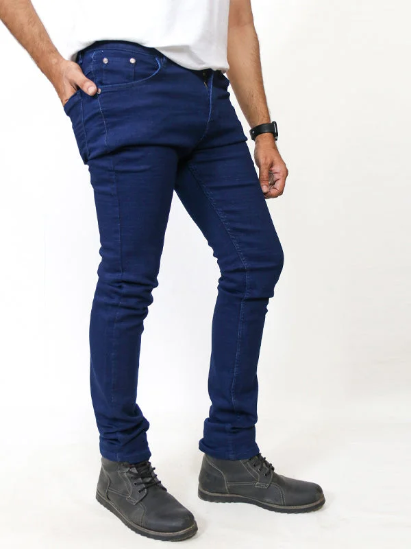 Dark Blue Regular Fit Stretchable Jeans For Men MDJ17