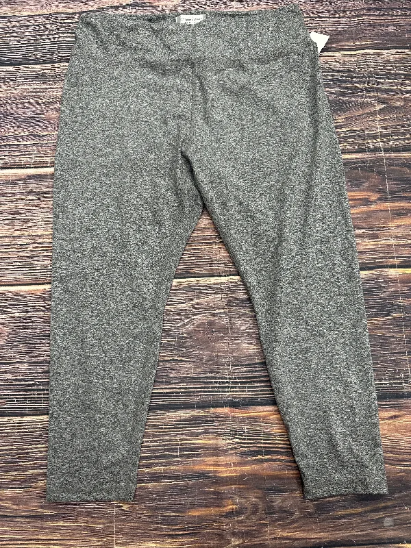 Athletic Leggings By Christopher And Banks In Grey, Size: Lp