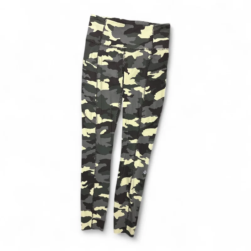 Athletic Leggings By Lululemon In Camouflage Print, Size: 0