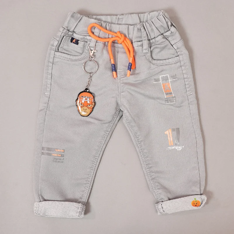 Elastic Waist Solid Kids Pant