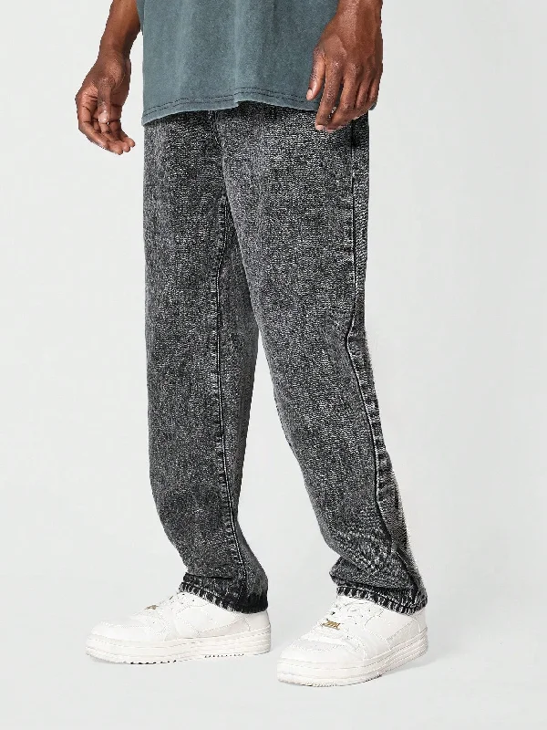 Straight Fit Acid Wash Jean