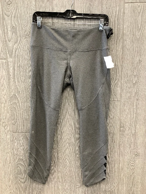 Athletic Leggings By Under Armour In Grey, Size: L