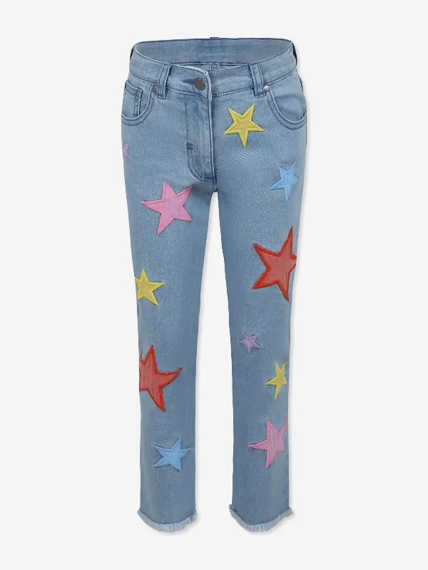 Girls Star Mom Jeans in Blue