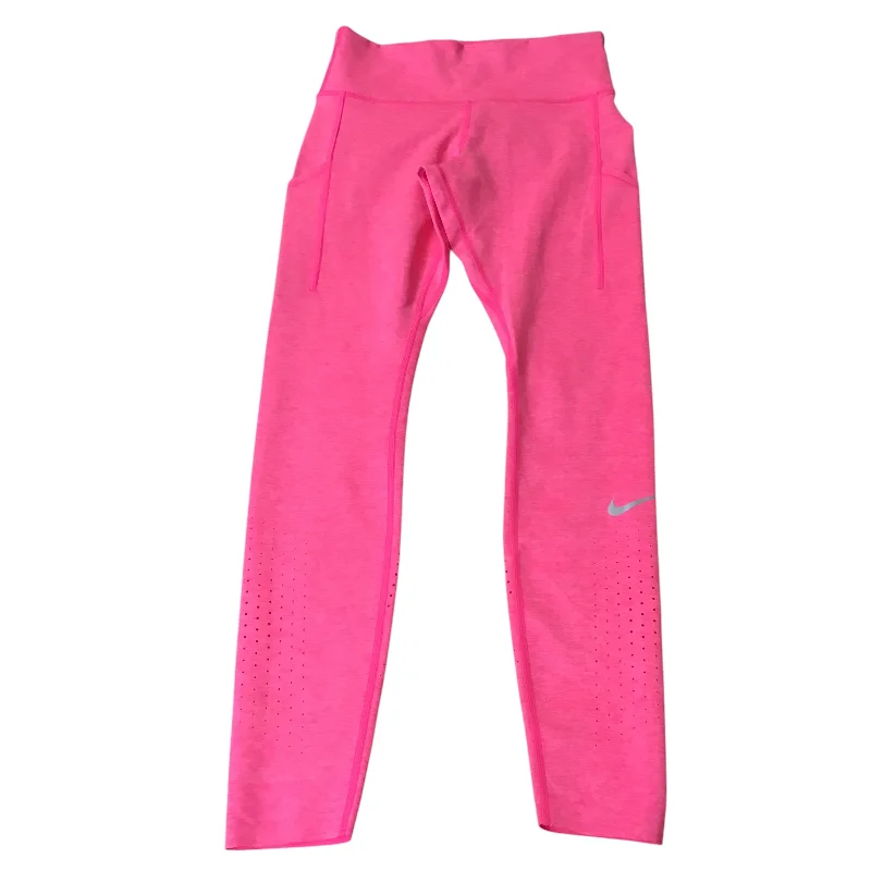 Athletic Leggings By Nike Apparel In Pink, Size: M