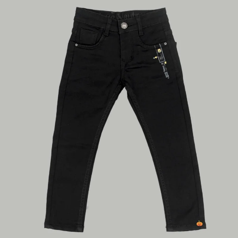 Black Slim Fit Boys Jeans