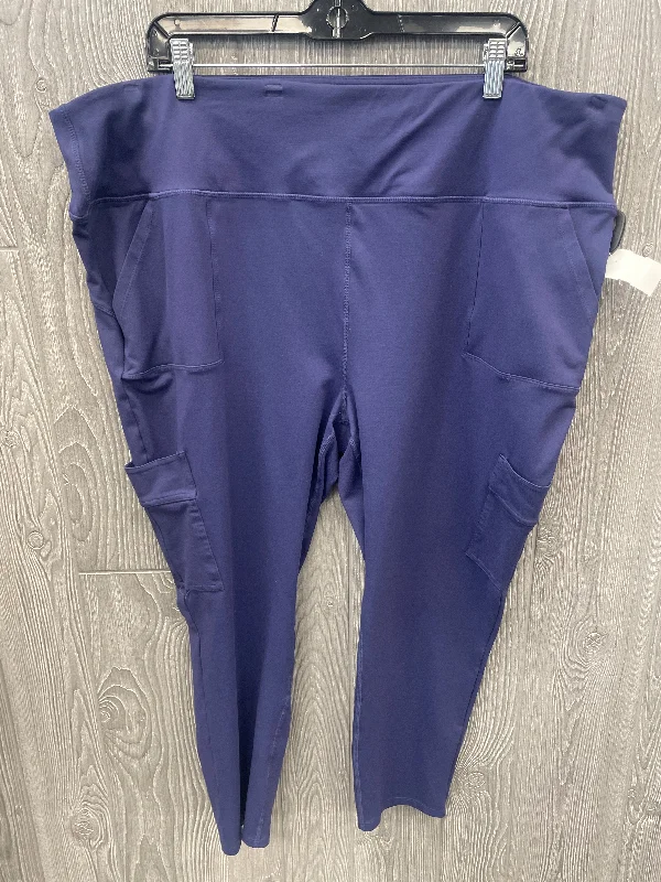 Athletic Leggings By Clothes Mentor In Blue, Size: 3x