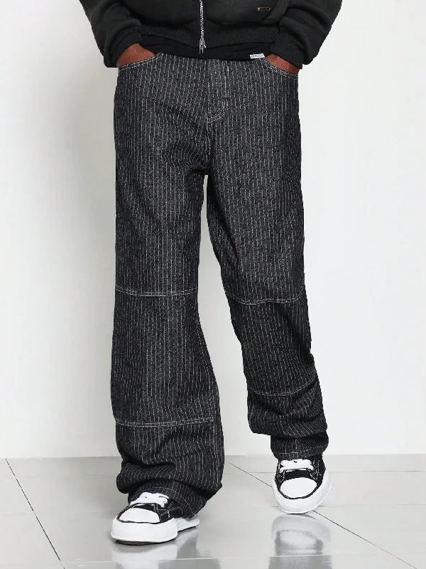 Straight Fit Stripe Jean