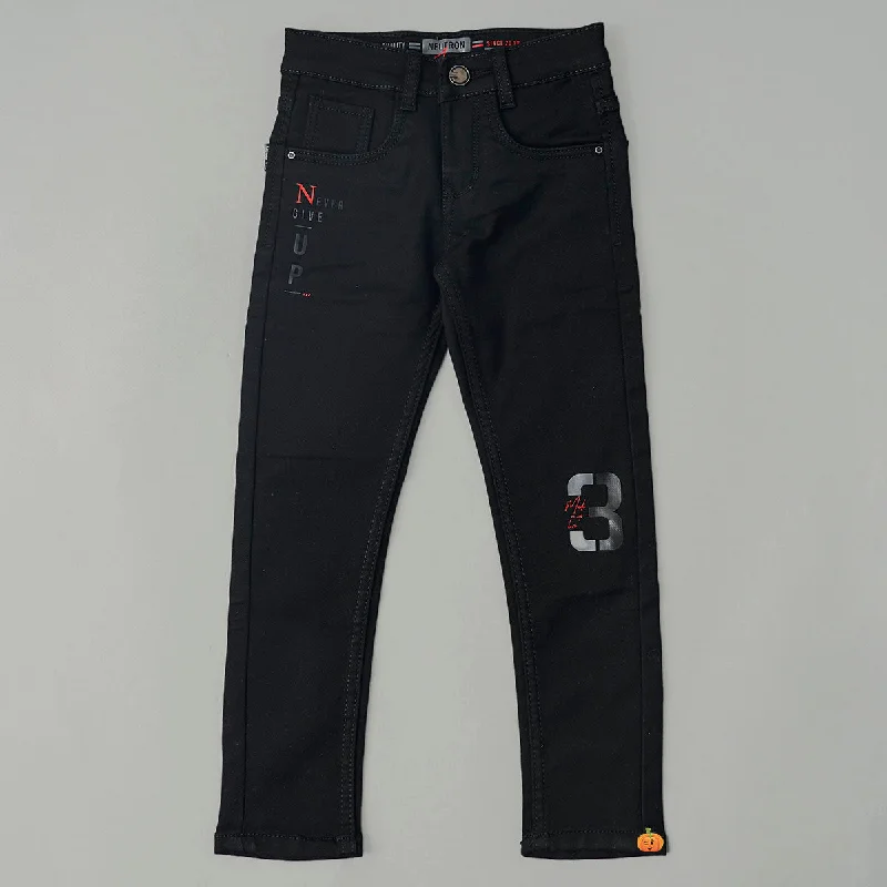 Black Slim Fit Boys Jeans