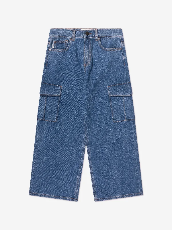 DL1961 Kids Zeke Wide Leg Jeans in Blue