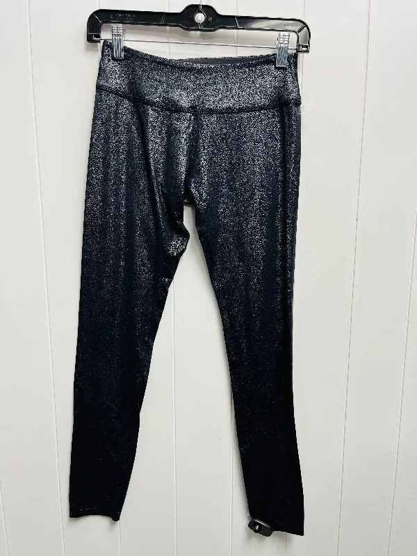 Athletic Leggings By Beyond Yoga In Black & Silver, Size: M