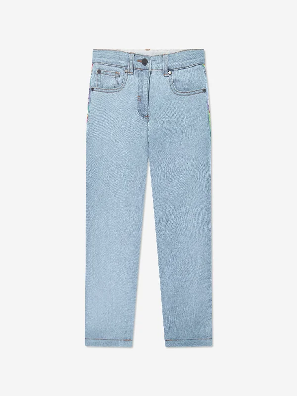 Stella McCartney Girls Logo Jeans in Blue