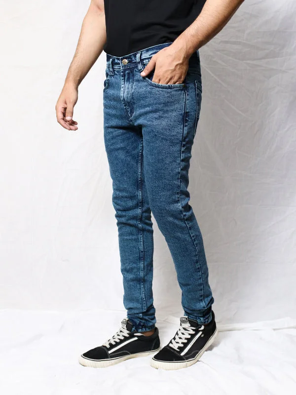 Light Blue Regular Fit Stretchable Jeans For Men MDJ20