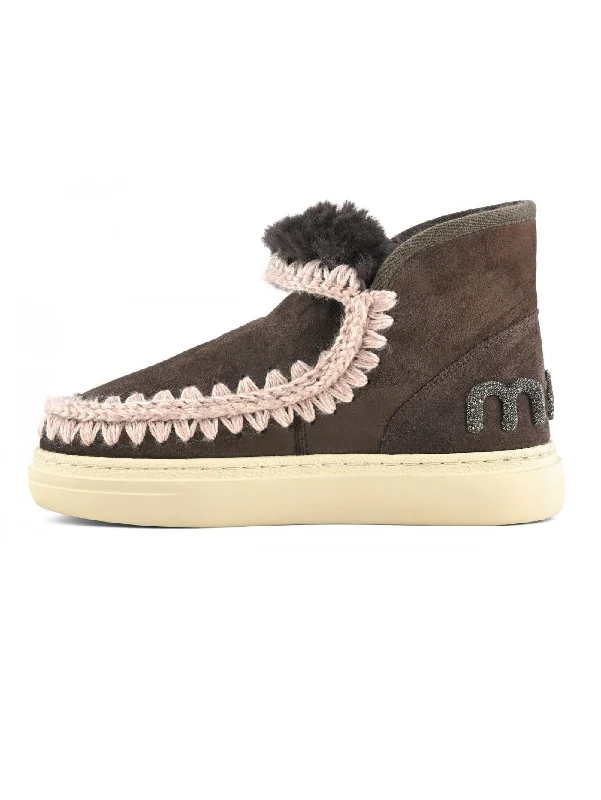 Stivaletto in Montone Sneakers Bold Glitter Mocha