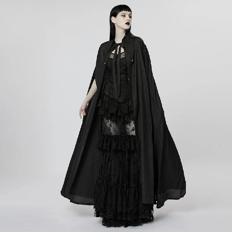 Women's Gothic Turn-down Collar Long Cloak